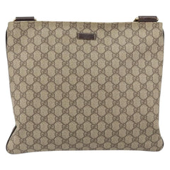 Gucci Flat Messenger Bag GG Canvas