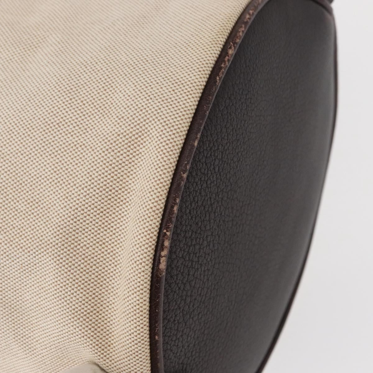 Hermes Sac Marin Recif Drawstring Bag Toile with Leather