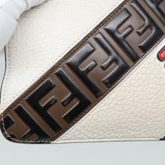 Fendi Mania Logo Zip Pouch Inlaid Leather