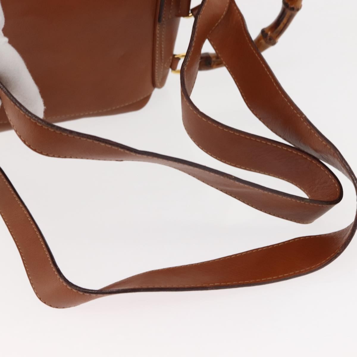 Gucci Vintage Bamboo Backpack Leather