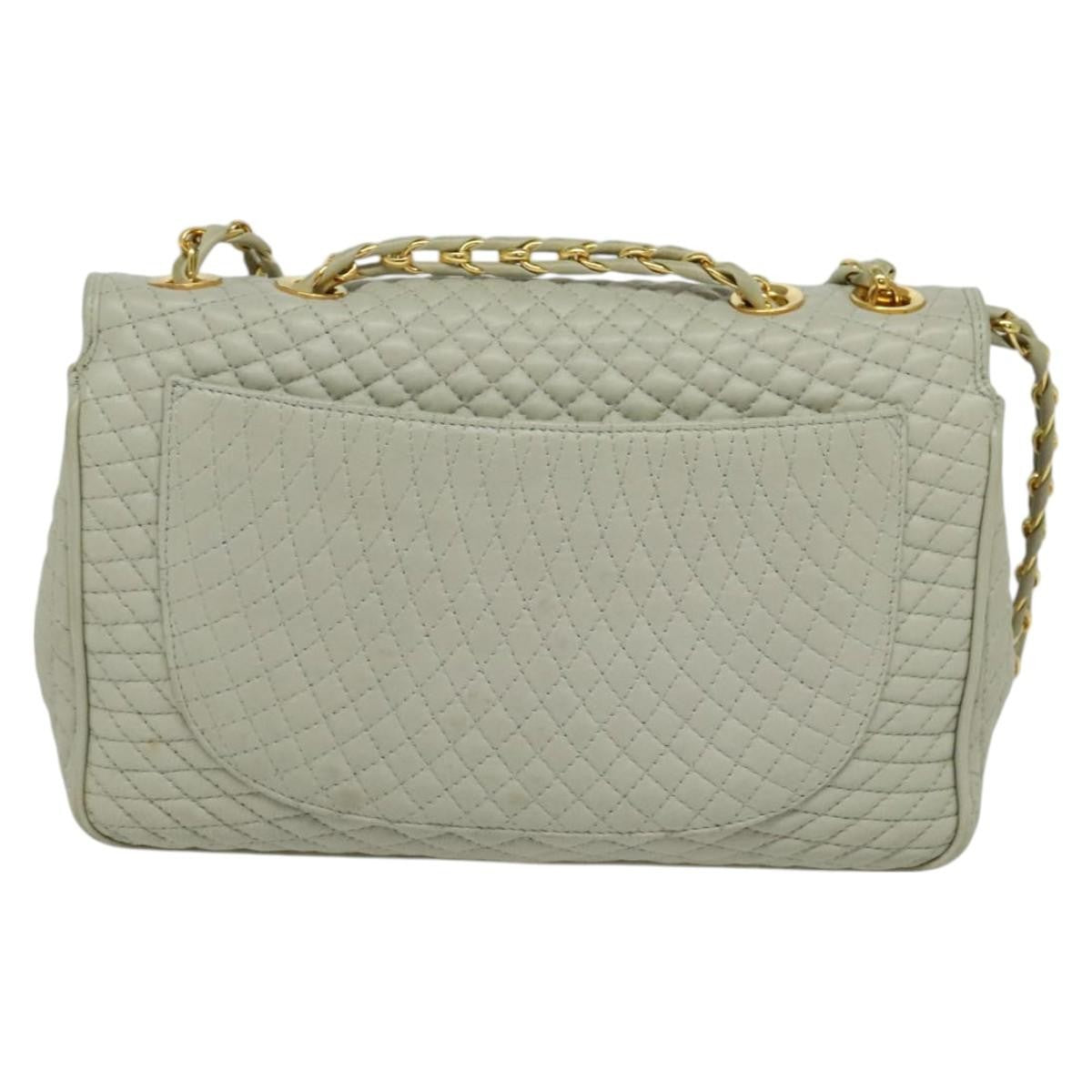 Bally Vintage Chain Shoulder Bag Quilted Leather