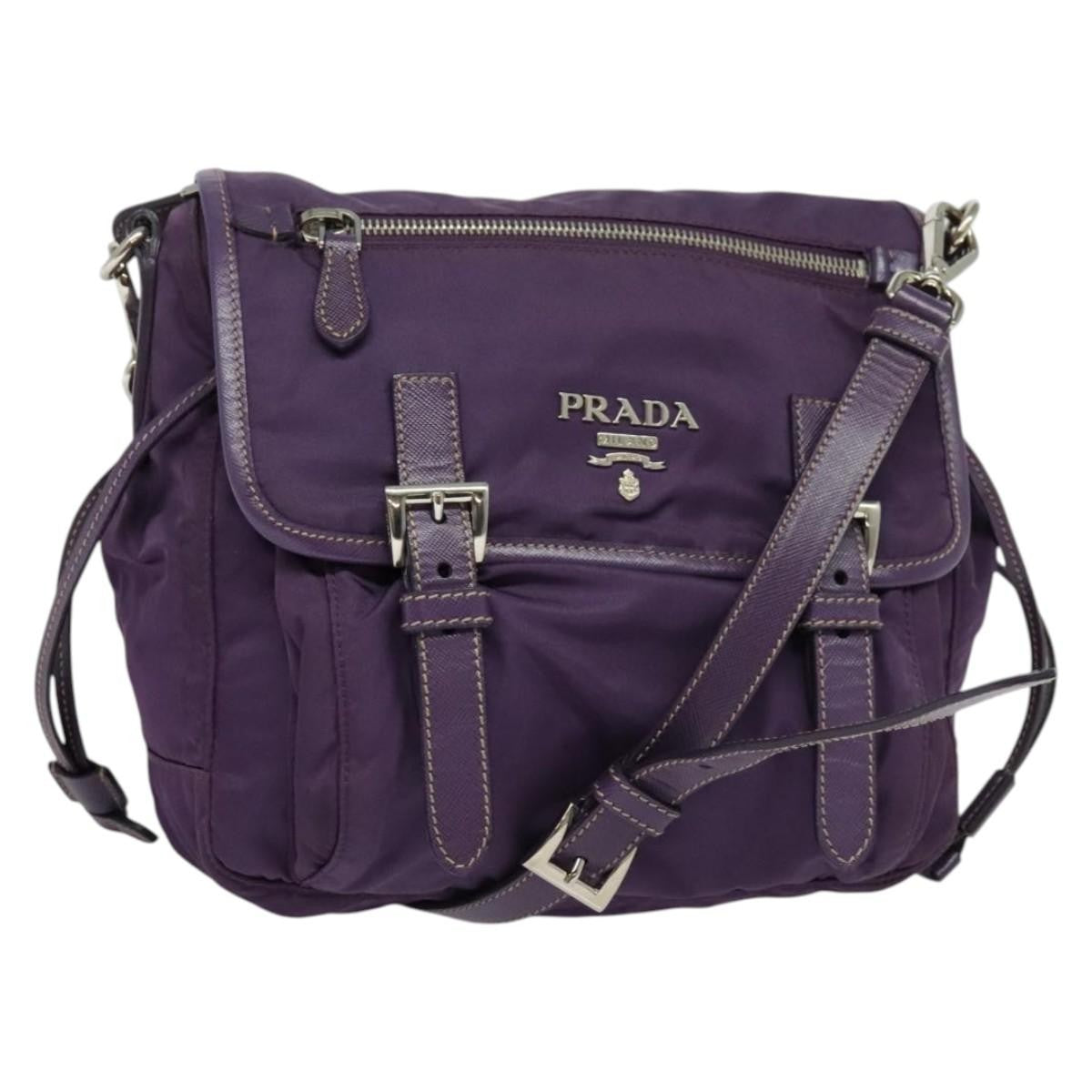 Prada Double Buckle Flap Camera Bag Tessuto