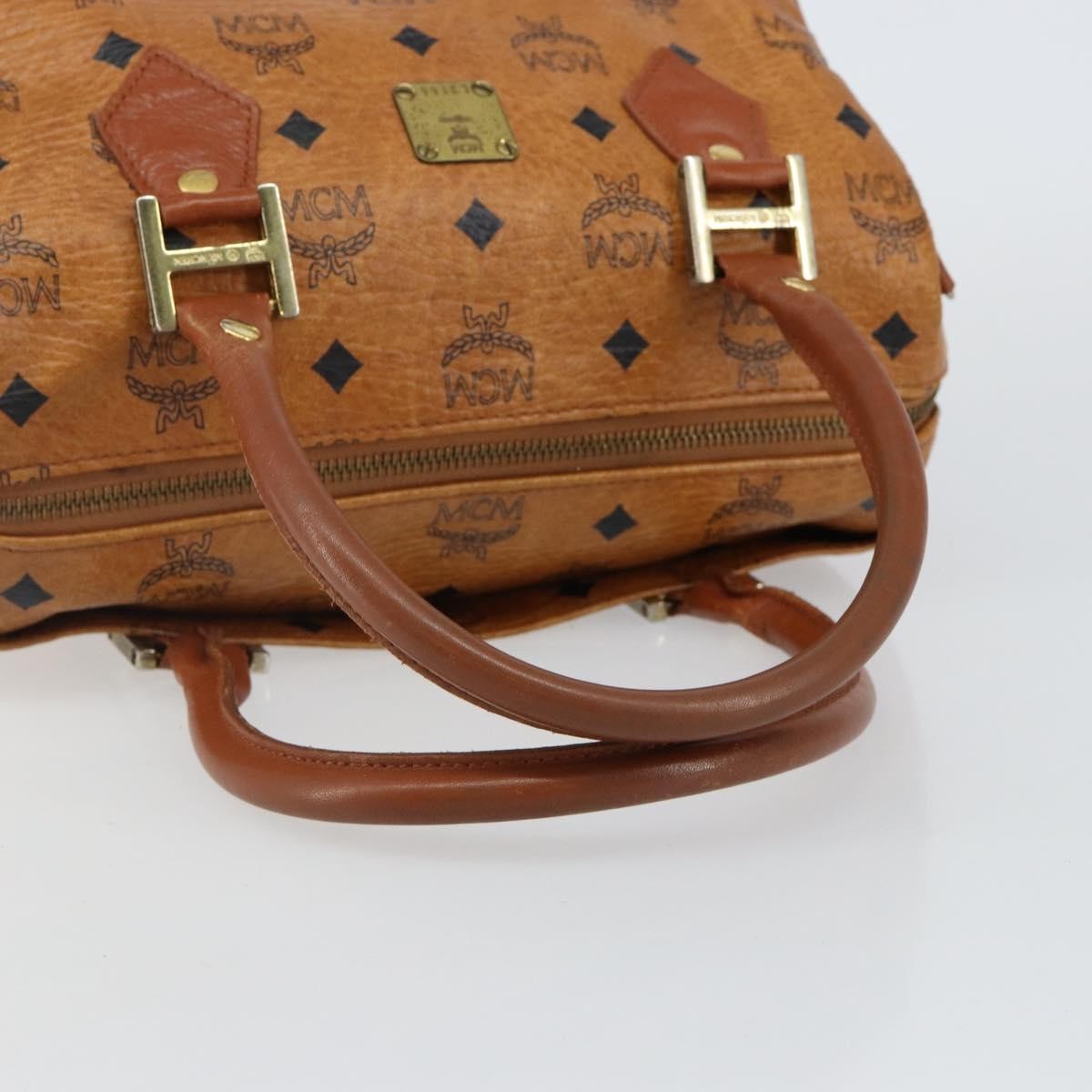 MCM Visetos Handbag Canvas and Leather