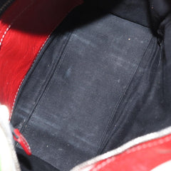 Balenciaga Bazar Convertible Tote Striped Leather