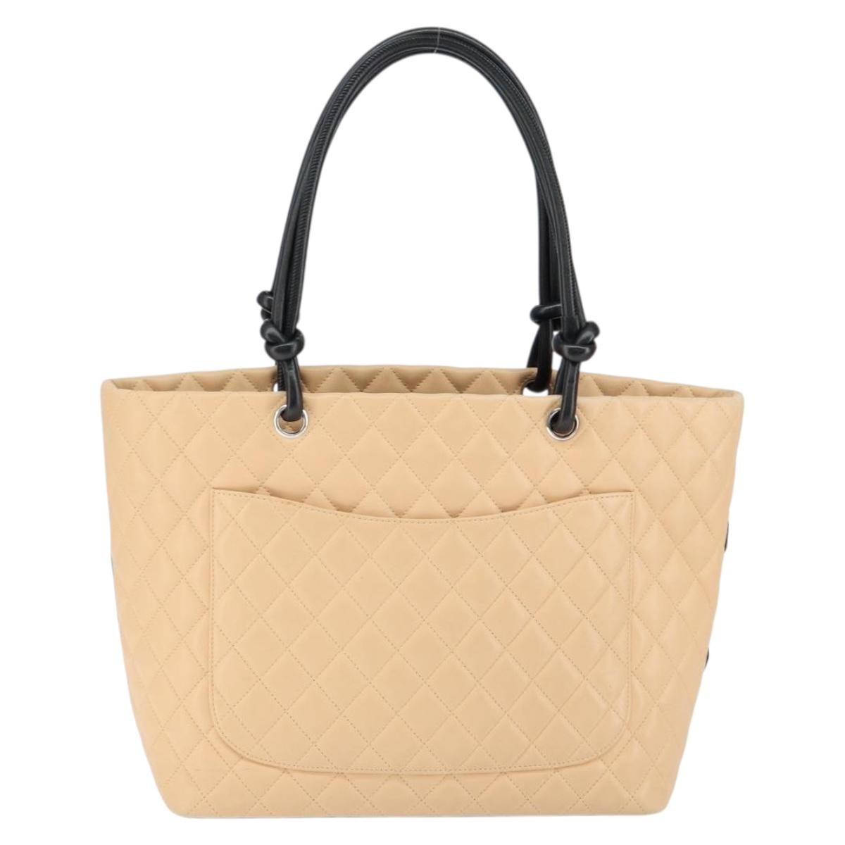 Chanel Cambon Tote Quilted Leather