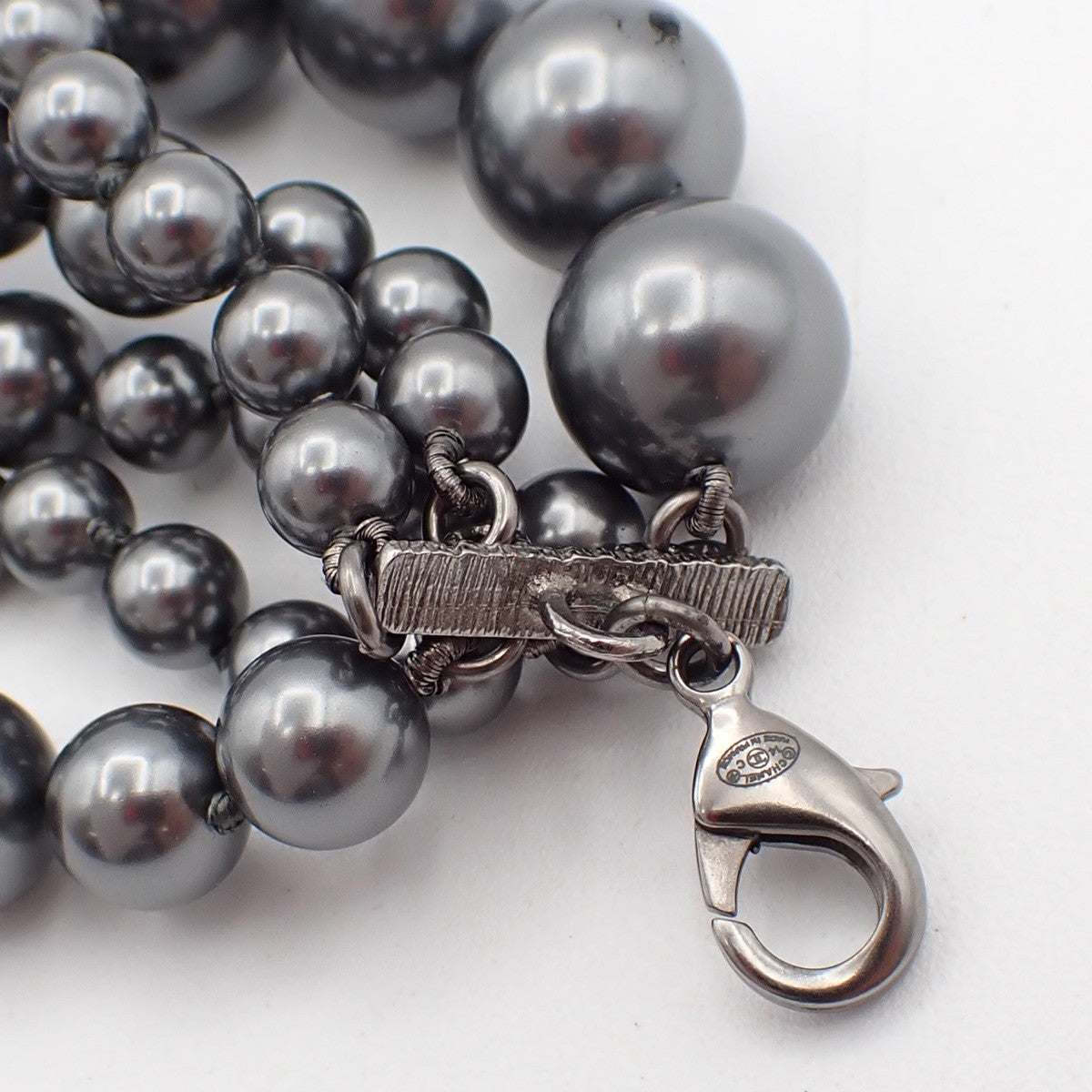 Chanel CC Charm Bracelet Faux Pearls and Metal