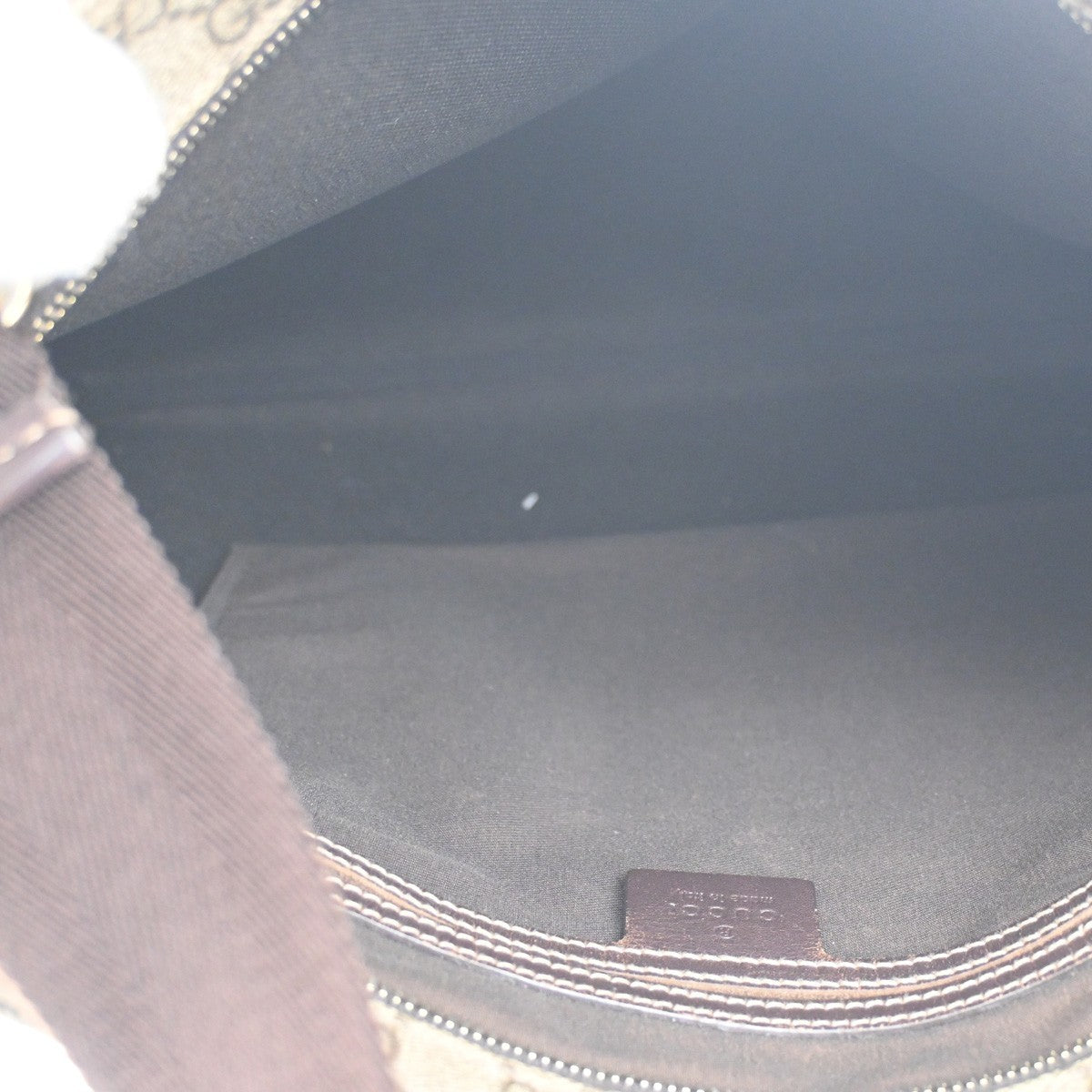 Gucci Zip Top Messenger Bag GG Coated Canvas