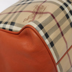 Burberry Canterbury Panels Tote Haymarket Coated Canvas and Leather