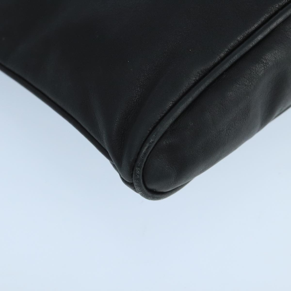 Fendi FF Logo Stamp Zip Pouch Printed Leather