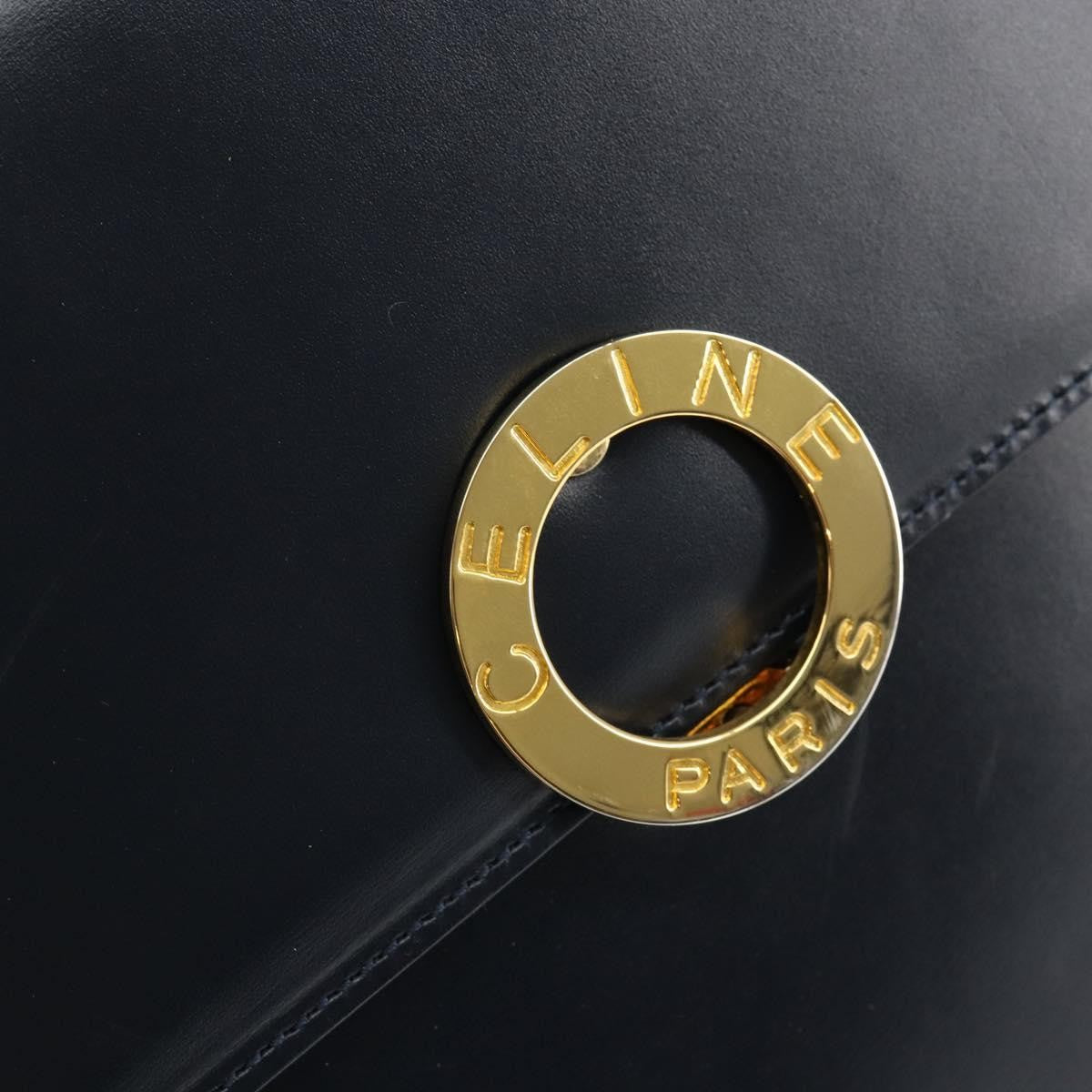 Celine Circle Logo Handbag Leather