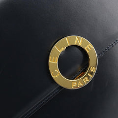 Celine Circle Logo Handbag Leather