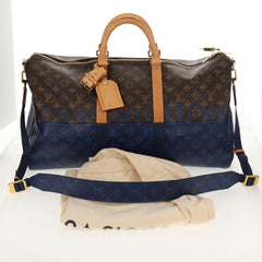 Louis Vuitton Keepall Bandouliere Bag Monogram Eclipse Split Canvas