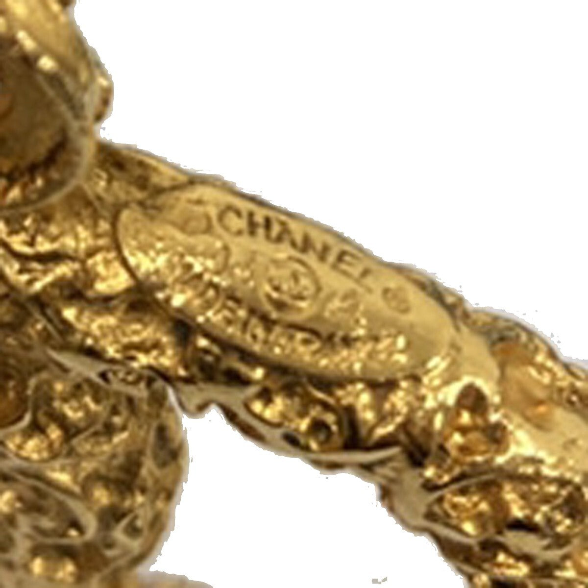 Chanel Vintage CC Pendent Necklace Plated Metal