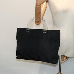 Prada Resin Handle Tote Tessuto
