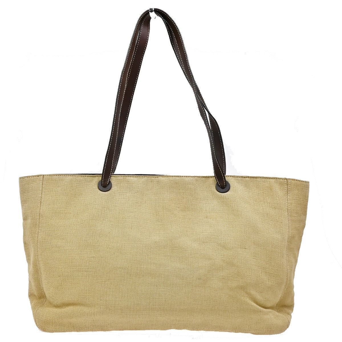 Chanel Vintage CC Tote Canvas with Leather