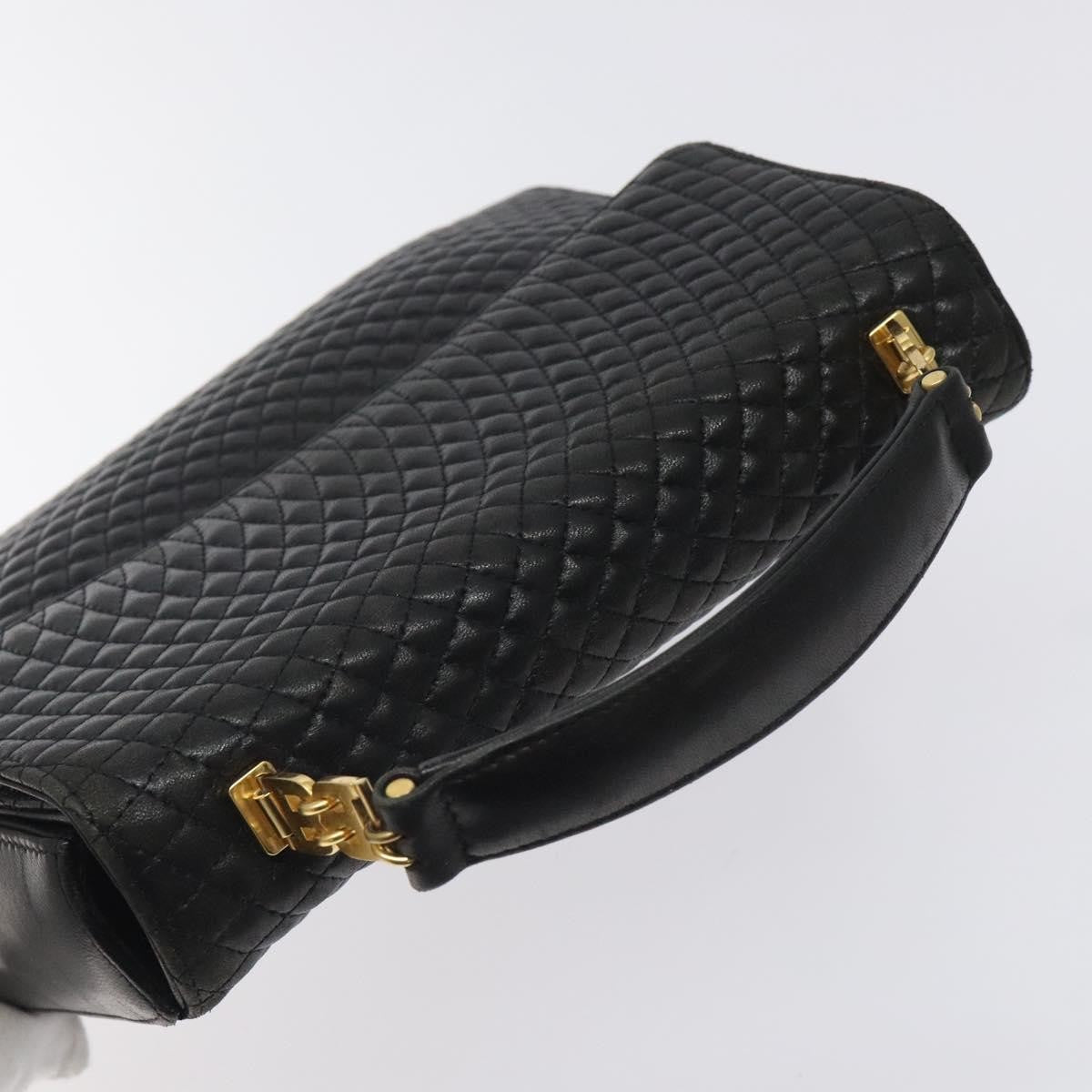 Bally Vintage Flap Handbag Quilted Leather