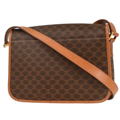 Celine Vintage Flap Shoulder Bag Macadam Coated Canvas