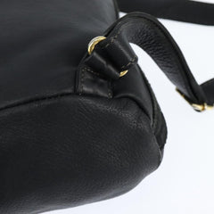 Fendi Logo Flap Drawstring Backpack Leather