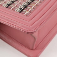 Chanel Boy Flap Bag Woven PVC with Lambskin