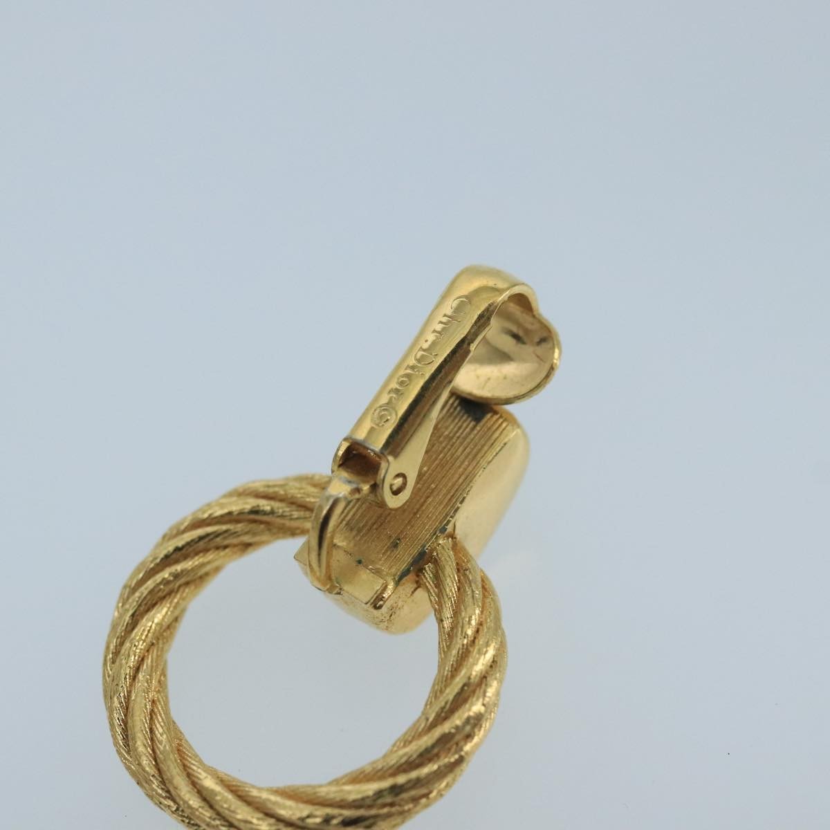 Christian Dior Vintage Round Clip-On Earrings Metal