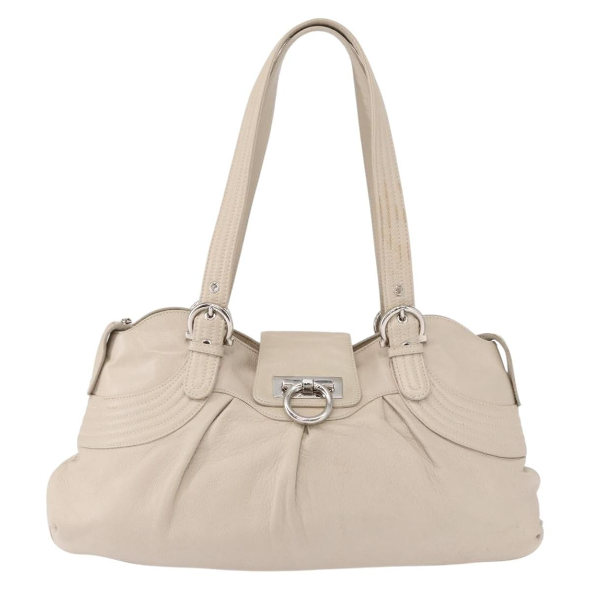 Salvatore Ferragamo Gancini Shoulder Bag Leather
