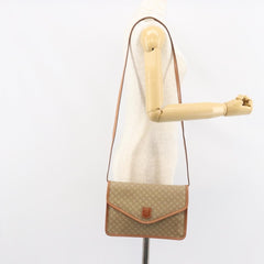 Celine Vintage Macadam Shoulder Bag Canvas