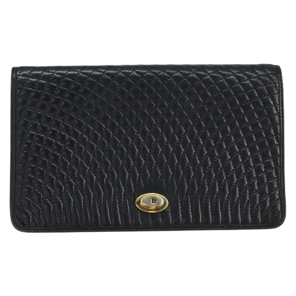 Bally Vintage Chain Shoulder Bag Quilted Leather