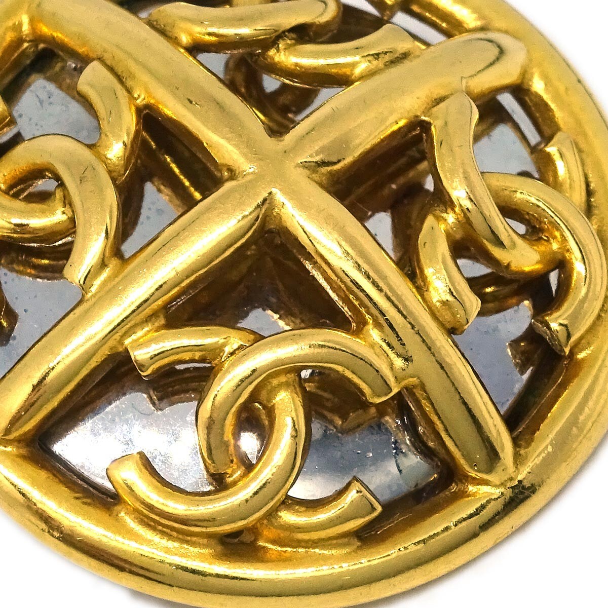 Chanel CC Round Earrings Metal