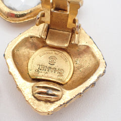 Chanel CC Rhombus Clip-On Earrings Metal