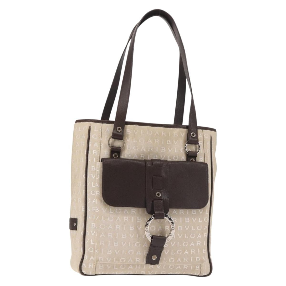 Bvlgari B.Zero1 Logomania Bag Canvas with Leather