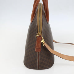 Celine Vintage Macadam Handbag Canvas and Leather