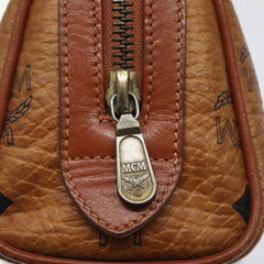 MCM Visetos Handbag Canvas and Leather