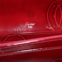Cartier Happy Birthday Long Wallet Patent leather