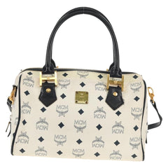 MCM Visetos Handbag Canvas and Leather