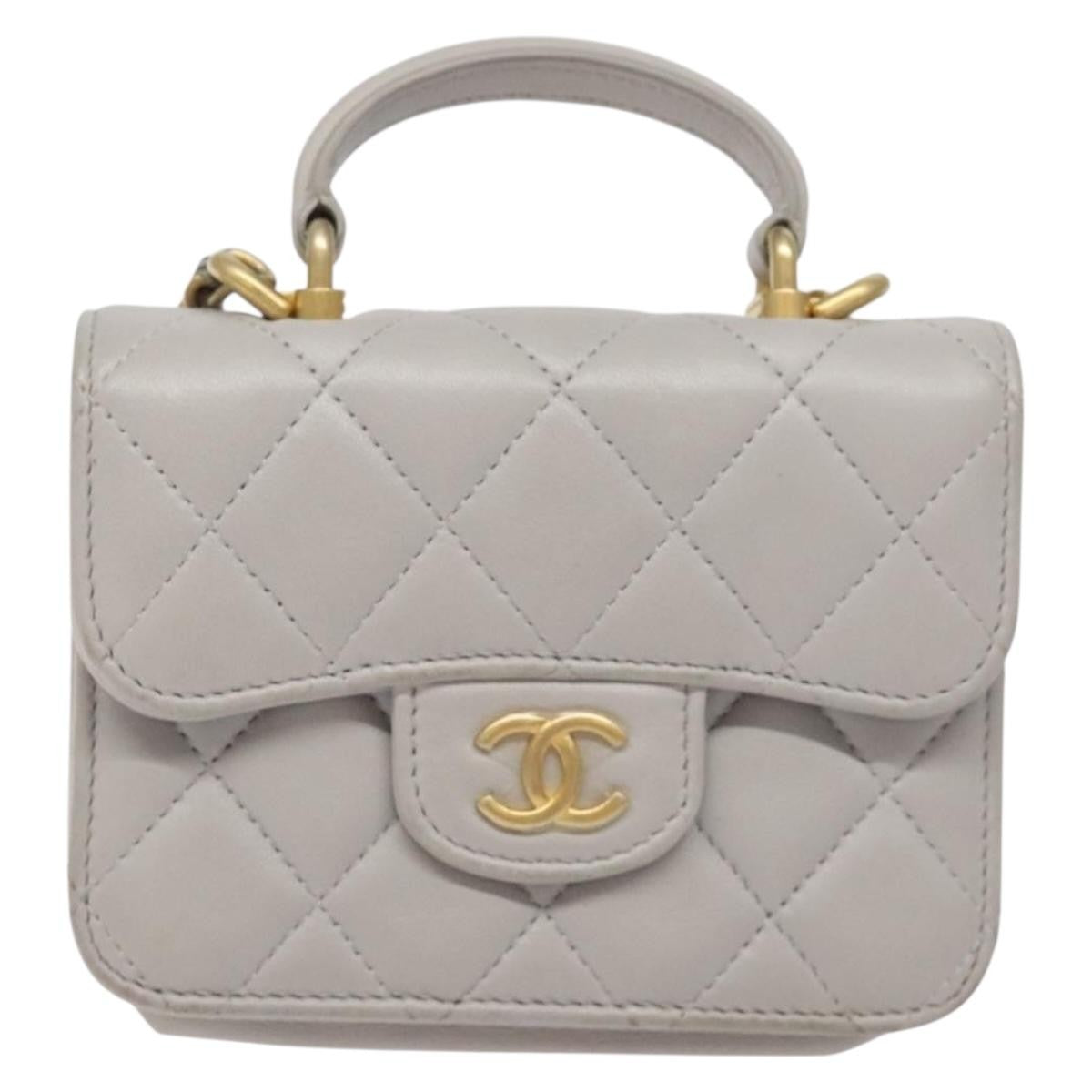 Chanel Vintage CC Flap Crossbody Bag Quilted Lambskin