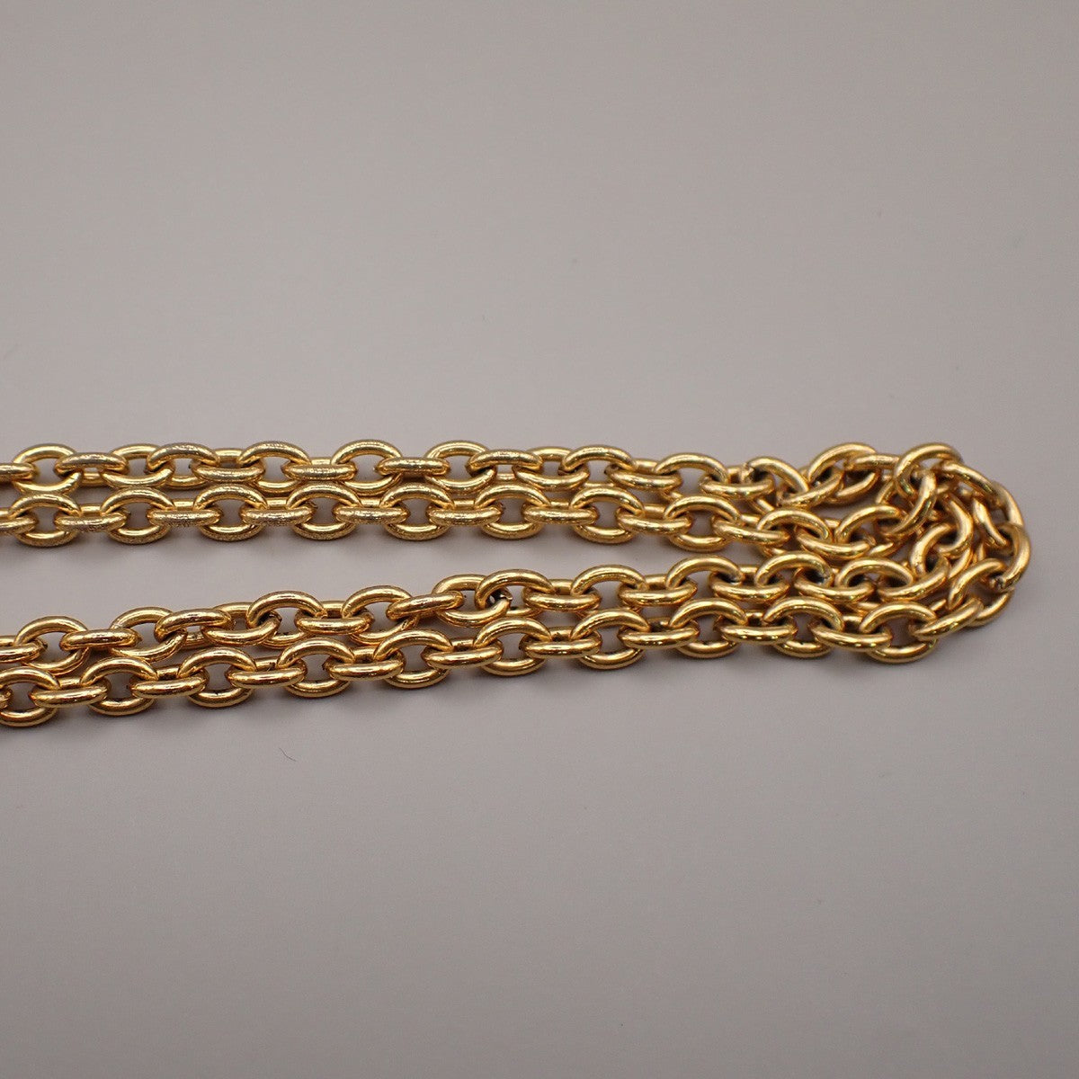 Chanel Vintage Quilted CC Pendant Necklace Metal