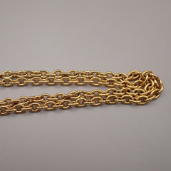 Chanel Vintage Quilted CC Pendant Necklace Metal