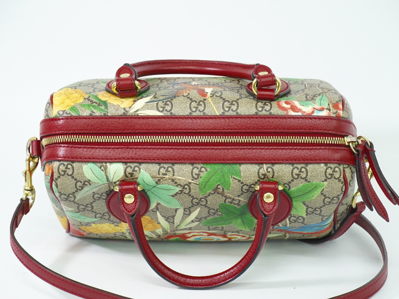 Gucci Convertible Boston Bag Tian Print GG Coated Canvas