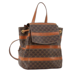 Celine Vintage Macadam Backpack Canvas and Leather