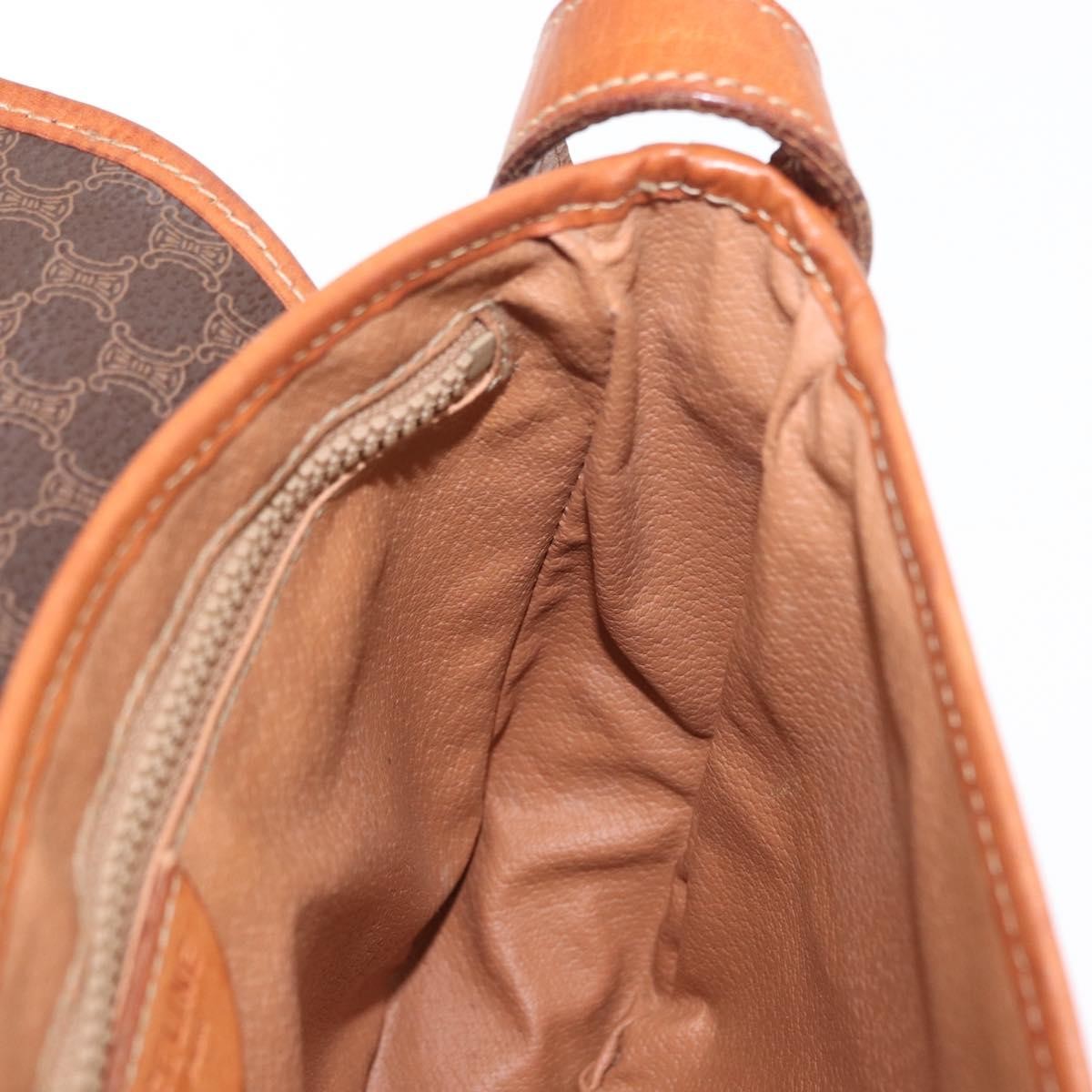 Celine Vintage Macadam Shoulder Bag Canvas and Leather