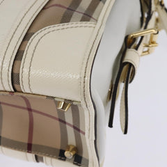 Burberry Minford Satchel Haymarket Coated Canvas