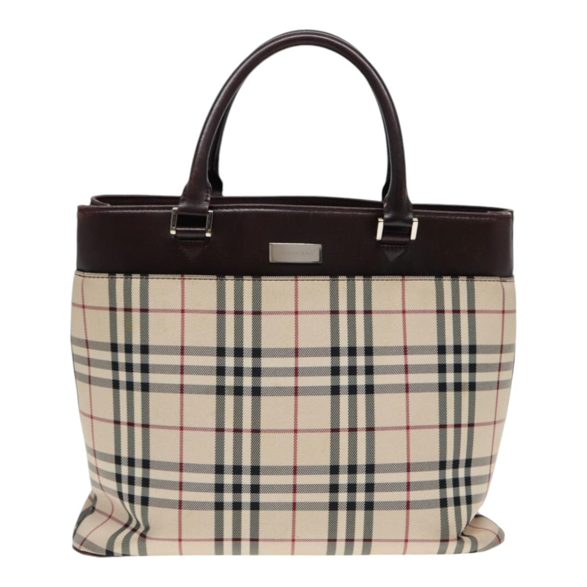 Burberry Nova Check Tote Canvas and Leather