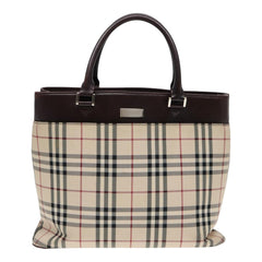 Burberry Nova Check Tote Canvas and Leather