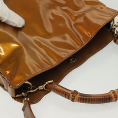 Gucci Vintage Bamboo Handle Bag Patent leather