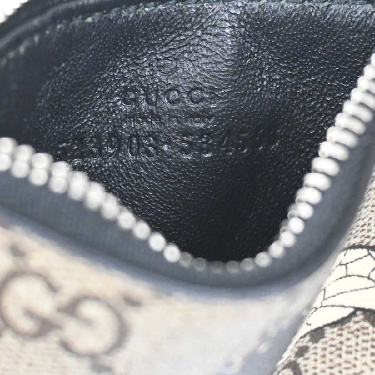 Gucci Bee Card Holder Printed GG Coated Canvas