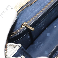 MCM Visetos Handbag Canvas and Leather