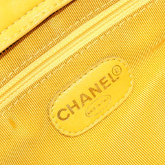 Chanel Vintage CC Resin Pocket Tote Quilted Leather