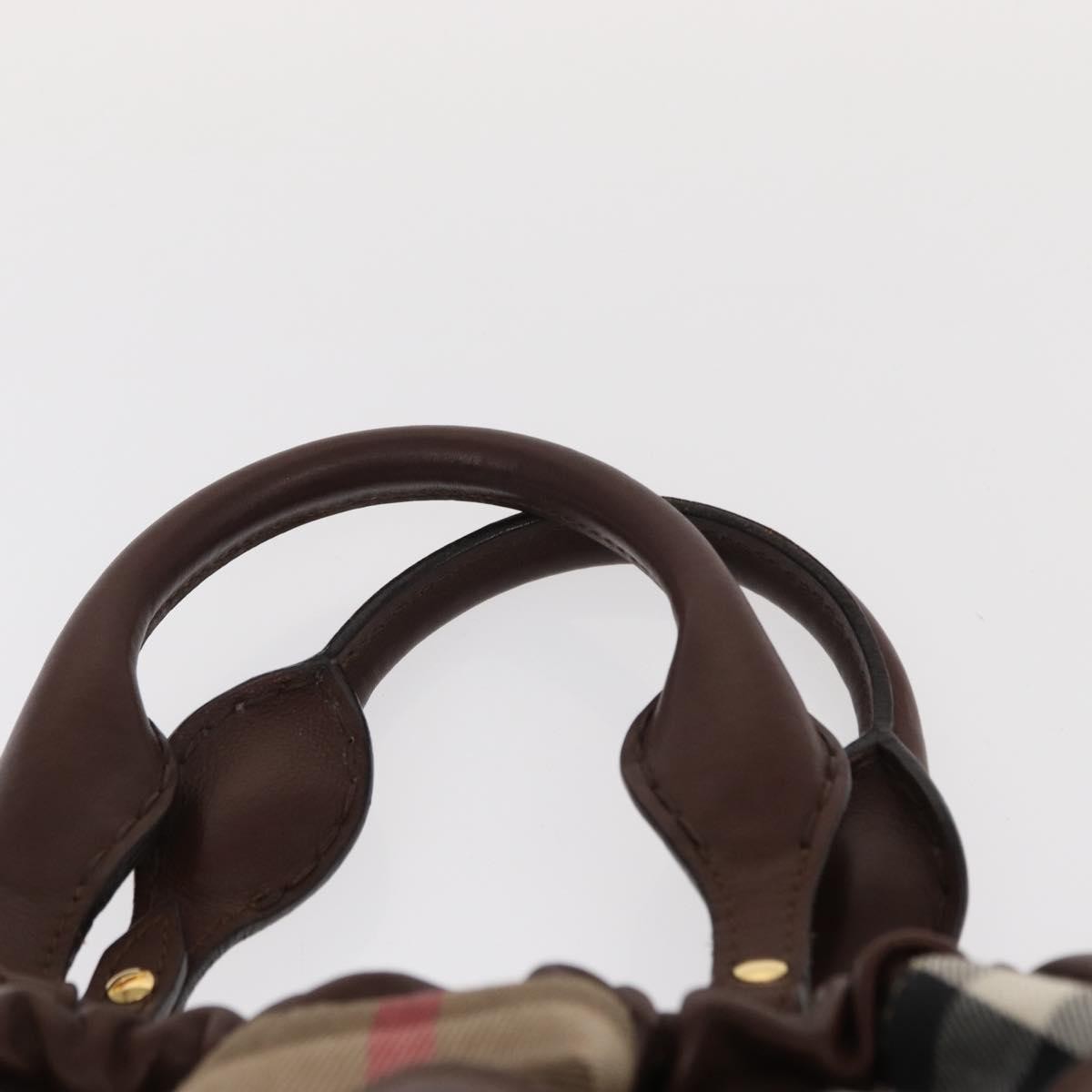 Burberry Big Crush Tote Leather and House Check Canvas