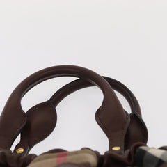 Burberry Big Crush Tote Leather and House Check Canvas