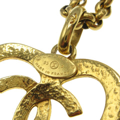 Chanel CC Heart Pendant Necklace Metal
